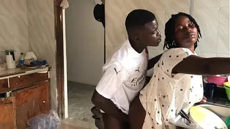 KITCHEN FREESTYLE SEX WITH THE SEXY HOUSE MAID